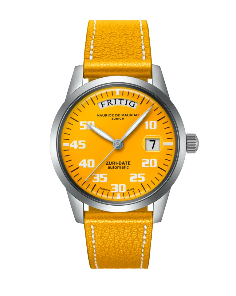 Automatic Modern: „Züri Date“ Gelb mit Lederband