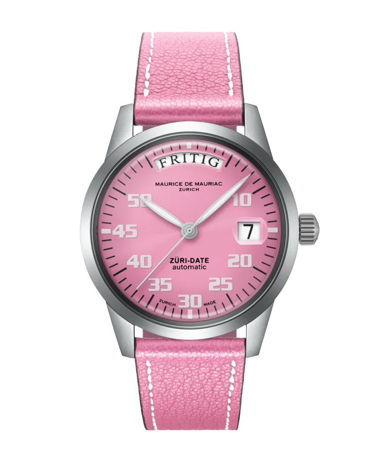 Automatic Modern: „Züri Date“ Cherry Blossom mit Lederband
