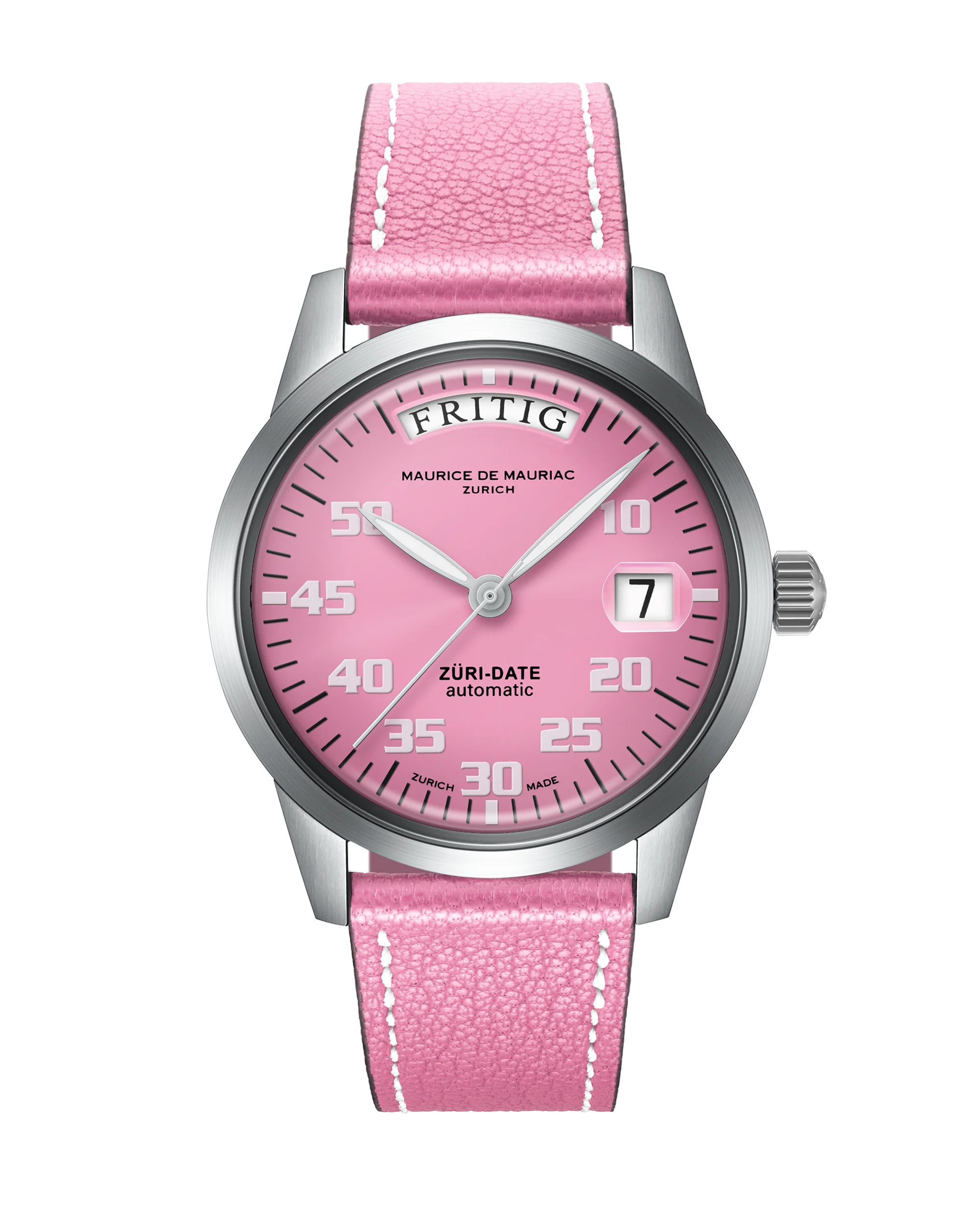 Automatic Modern: „Züri Date“ Cherry Blossom mit Lederband