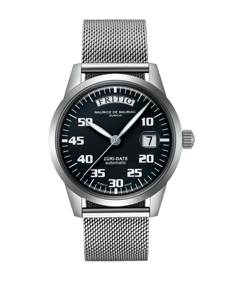 Automatic Modern: „Züri Date“ Schwarz mit Milanese