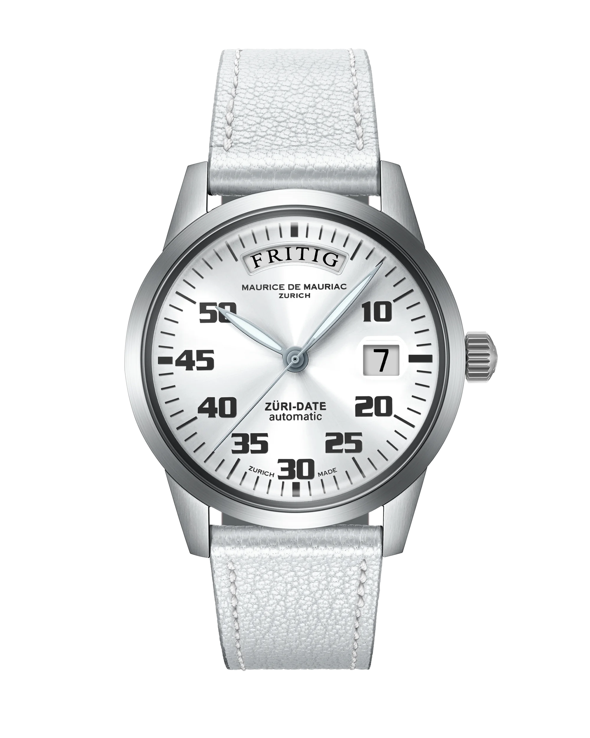 Automatic Modern: „Züri Date“ Silber mit Lederband