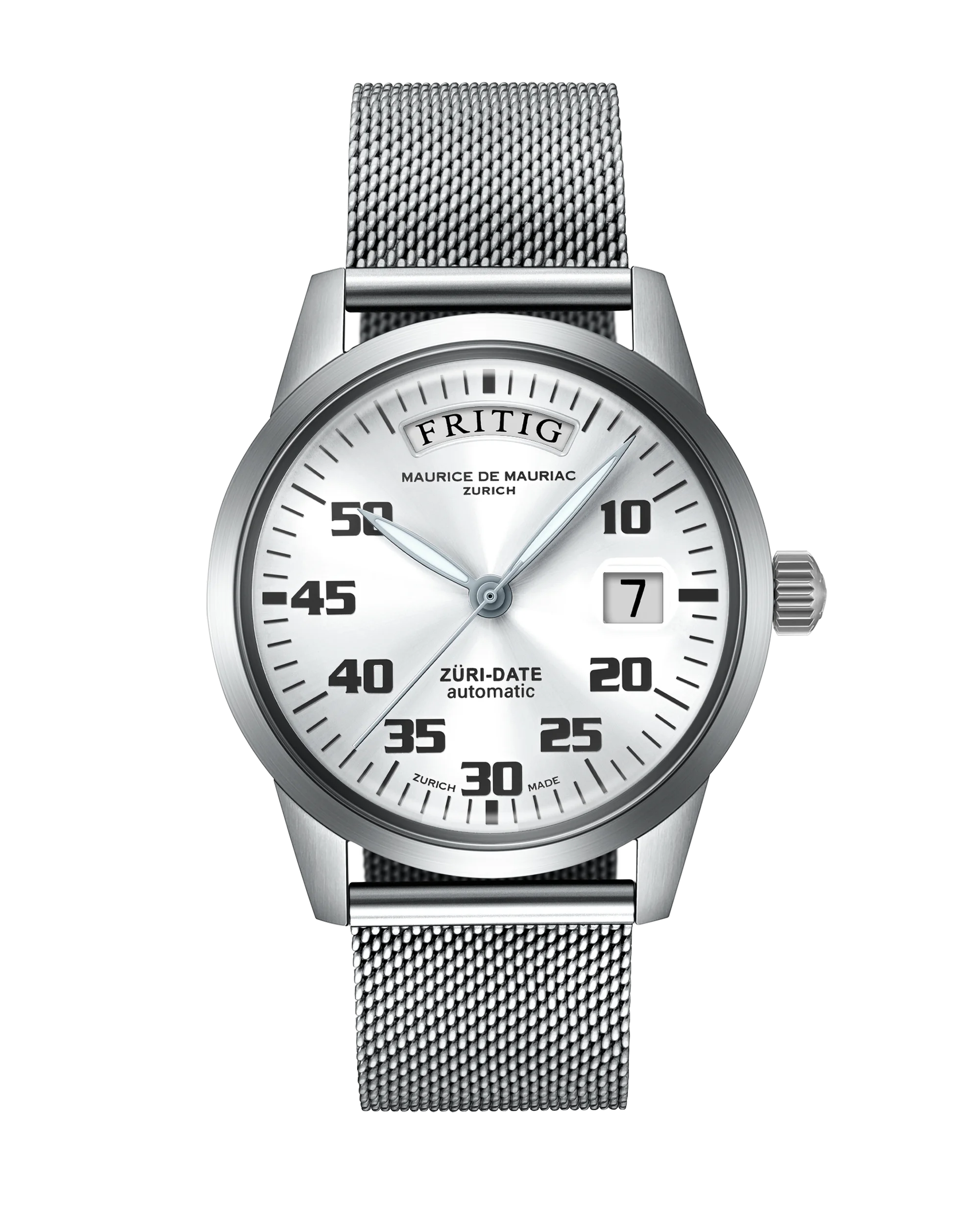 Automatic Modern: „Züri Date“ Silber mit Milanese