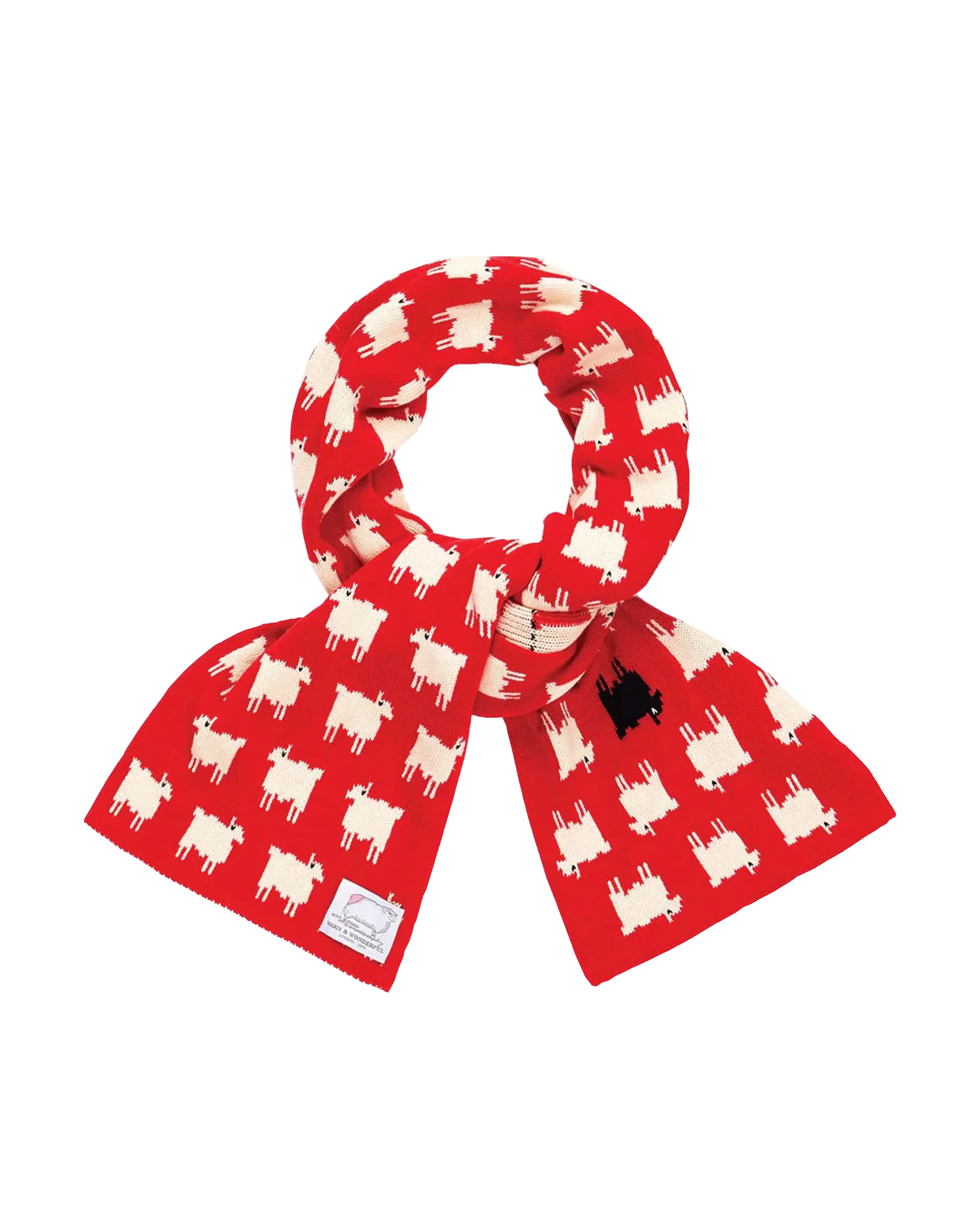 Schaf-Kaschmir-Schal Diana Rot